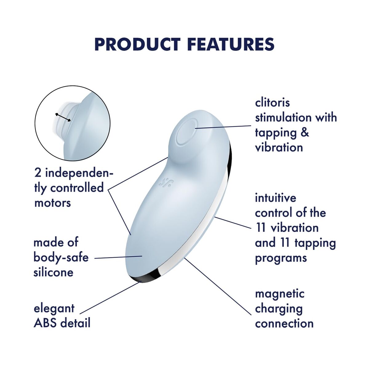Erotic massager Satisfyer Blue-10