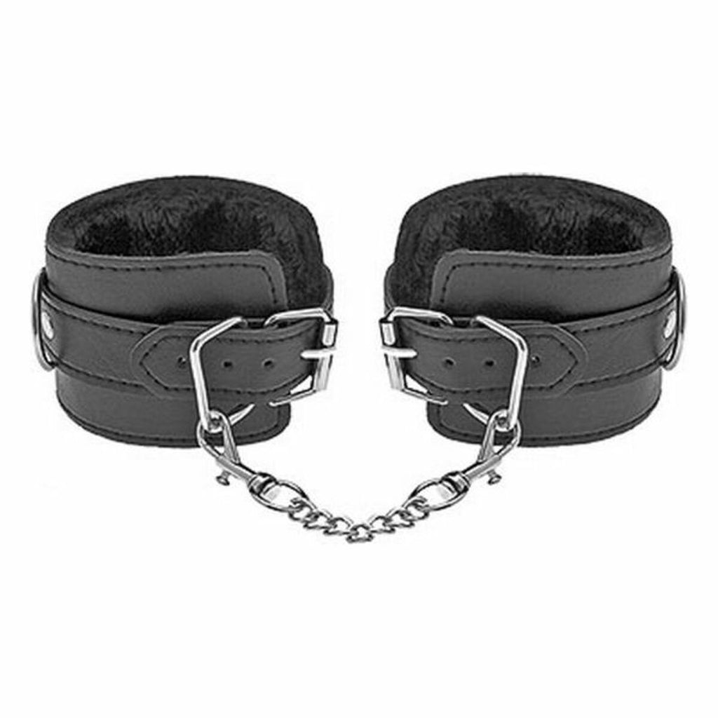 Cuffs S Pleasures Lover's Black Black/Silver-0